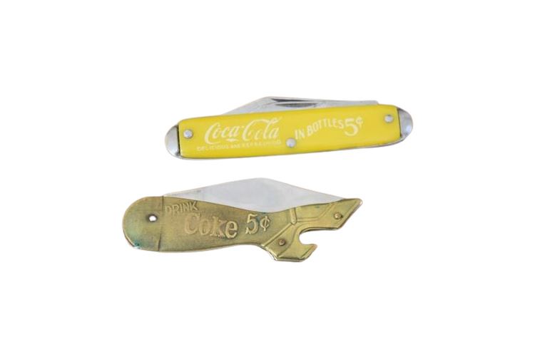 2 pocket. COKE. Knives. (See description)