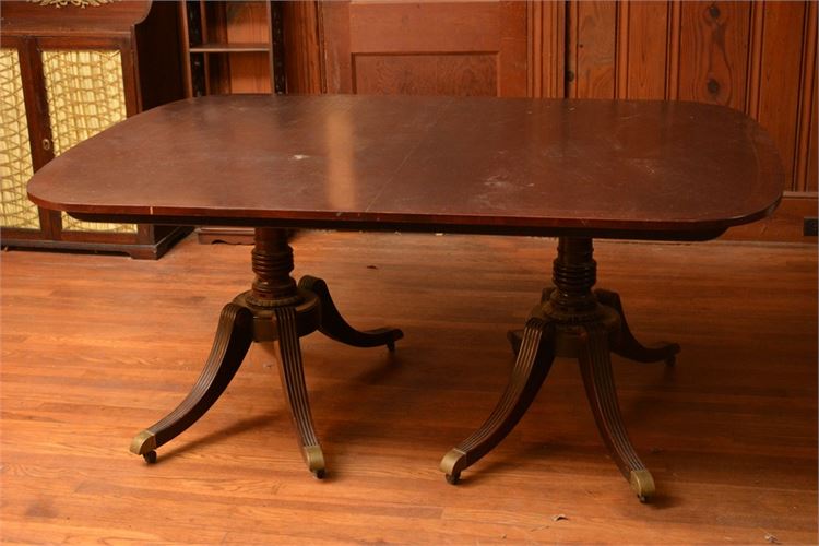 Double Pedestal Dining Table