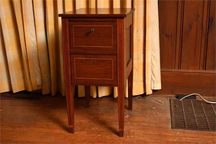 Two Drawer End Table