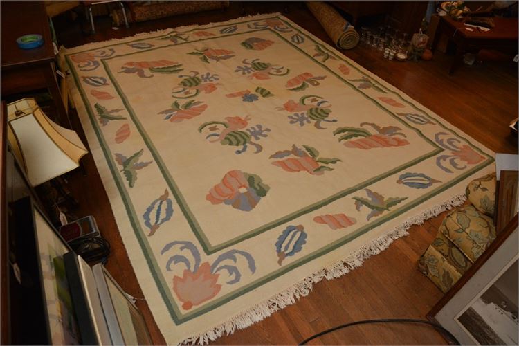 Large Floral Pattern Area Rug