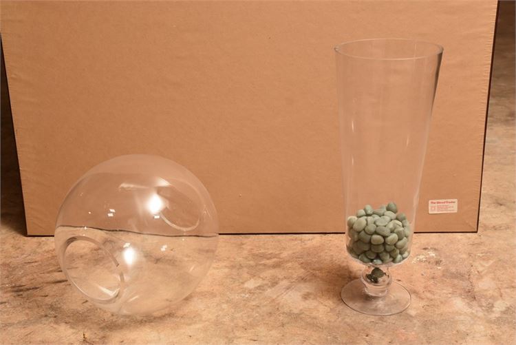 Two (2) Glass Vases