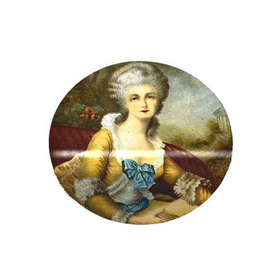 Antique French Miniature Marie Antoinette Portriat Plaque