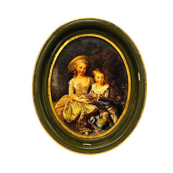 Vintage Reofect Le Brun Painting, Children