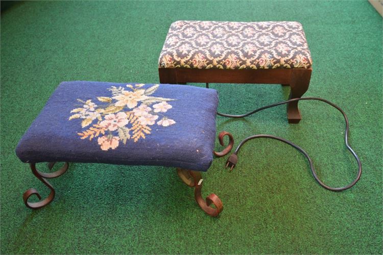 Two (2) Upholstered Stools