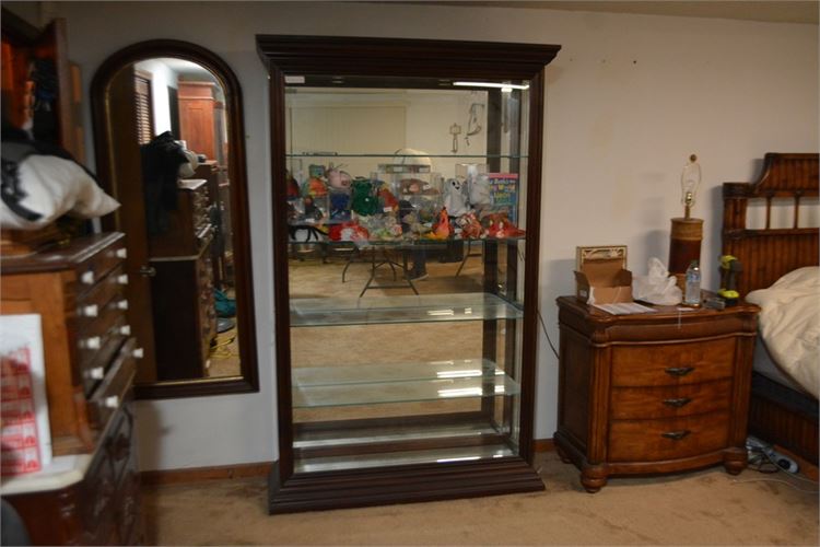 Mirrored Back Display Cabinet (Contents NOT Included)