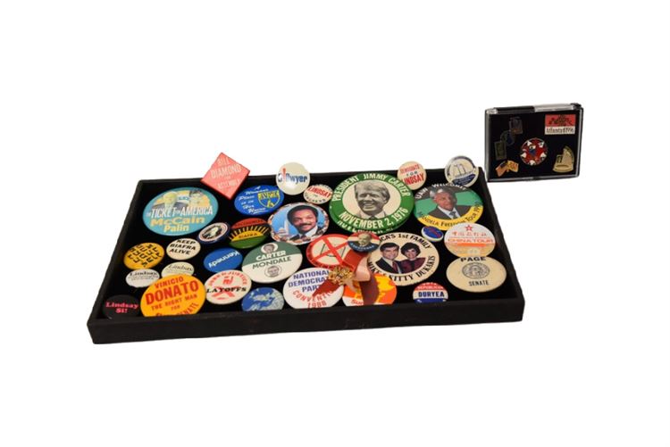 Collection Of Vintage Campaign Buttons