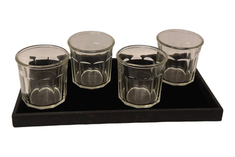 Four (4) Vintage Glass Tumblers