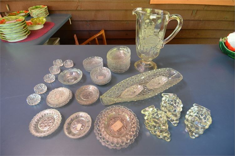 Group Vintage Glass Dishes