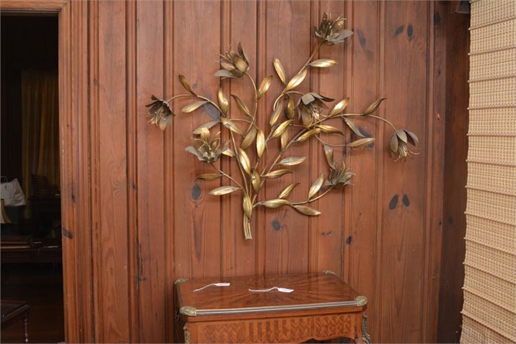 Vintage Metal Floral Wall Hanging