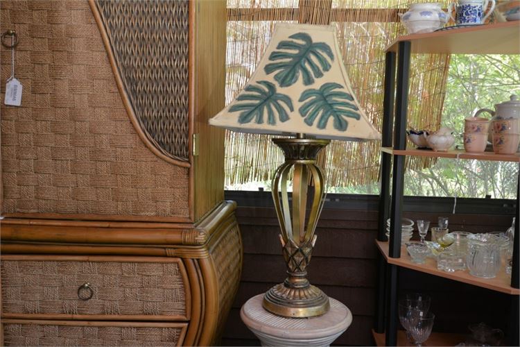 Table Lamp With Pattered Shade