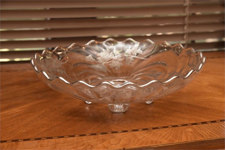 Footed Glass Bowl