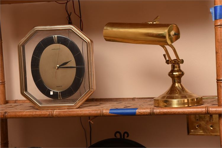Clock and Desk Lamp