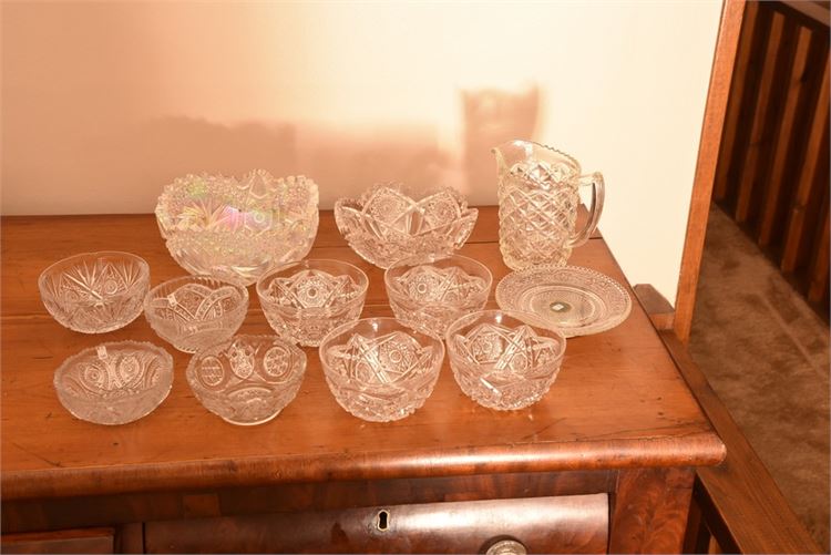 Group Cut Glass Dishes