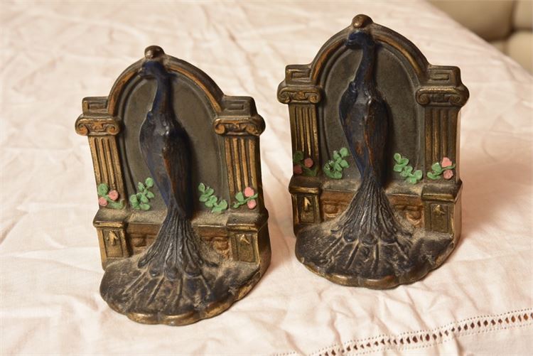 Pair Bronze Figural Bookends