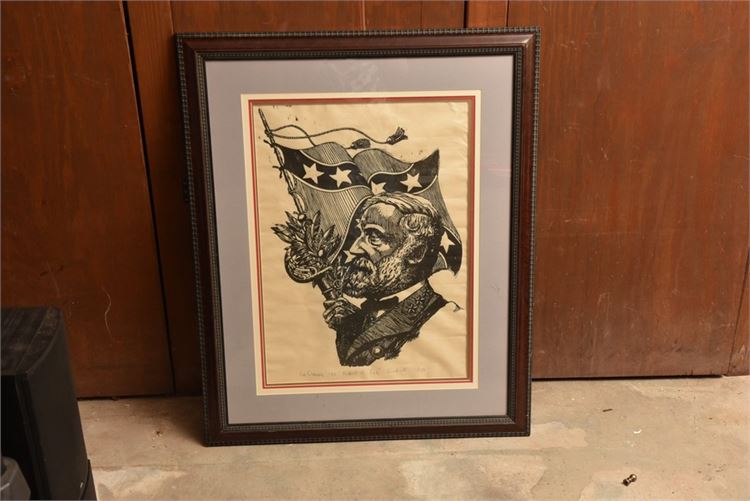 Framed Robert E Lee Print