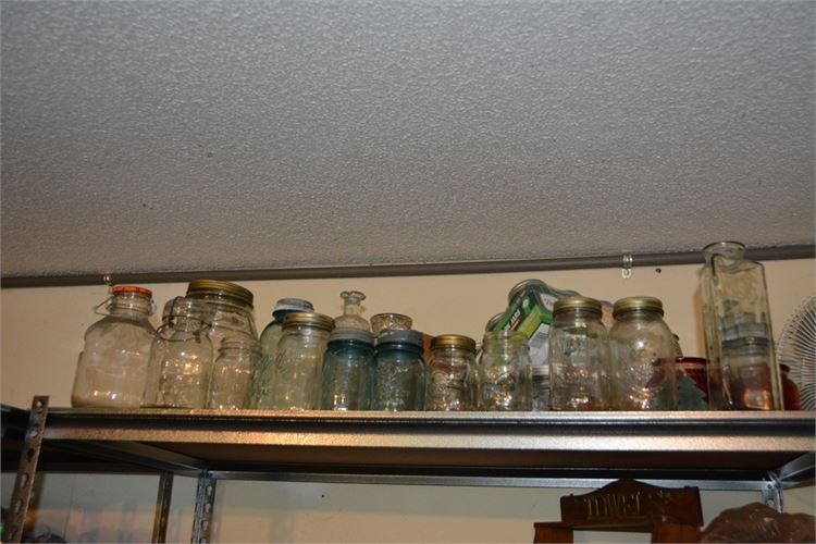 Group Vintage Glass Jars