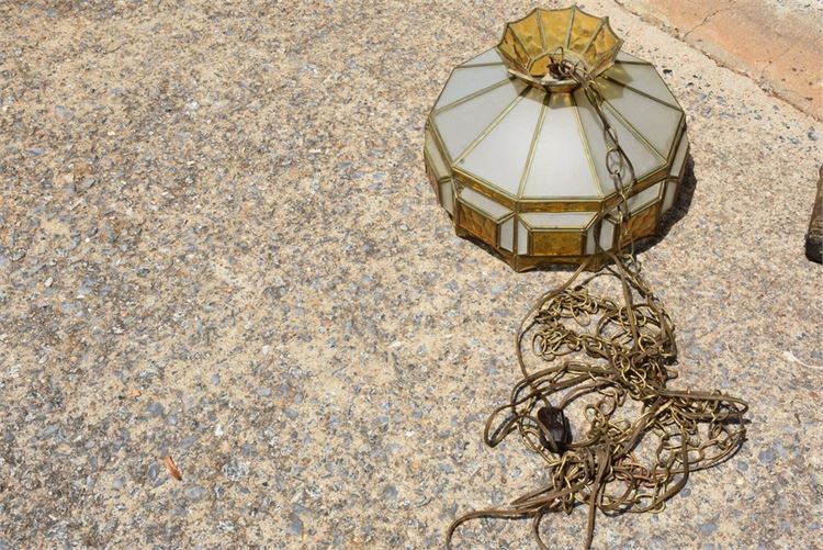 Vintage Pendant Light With Glass Shade