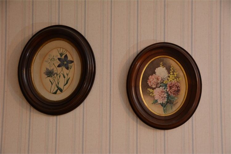 Two (2) Framed Floral Prints