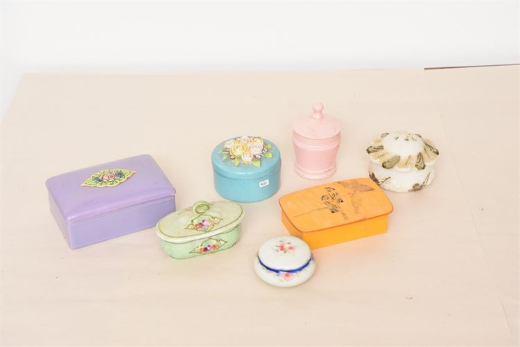 Group Decorative Lidded Containers