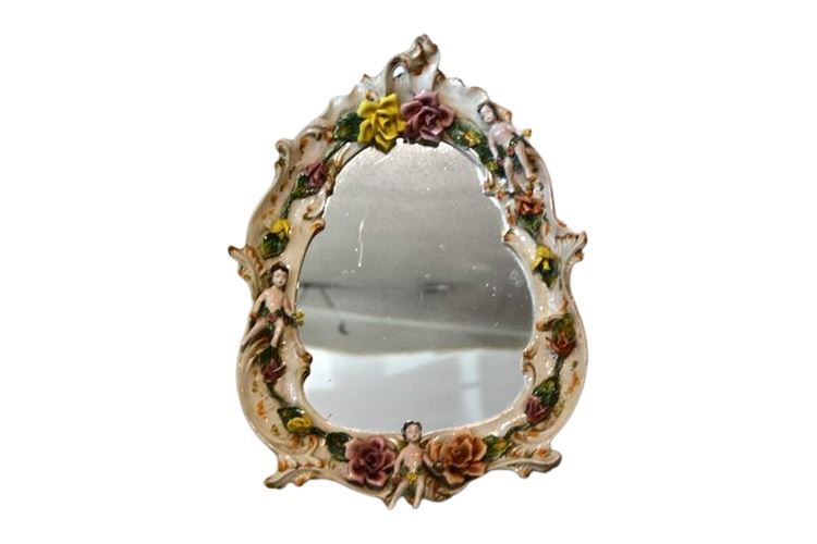 Rococo Style Porcelain Wall Mirror