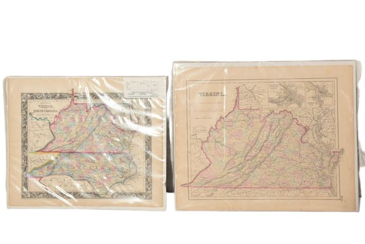 Two (2) Vintage Maps
