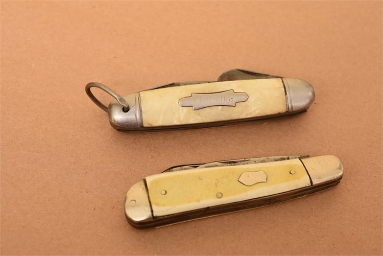 2, 1950’s Kamp-King, ss, pocket knives from Sharade Factory