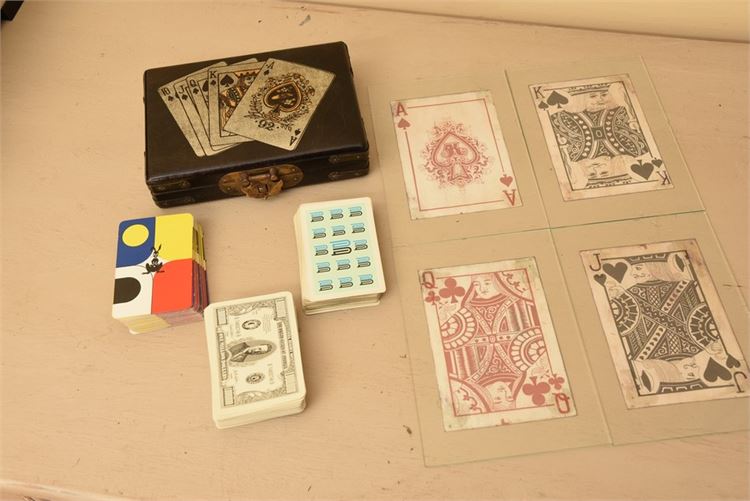 196O’s vintage cards including cards from the playboy club, Antique playing card