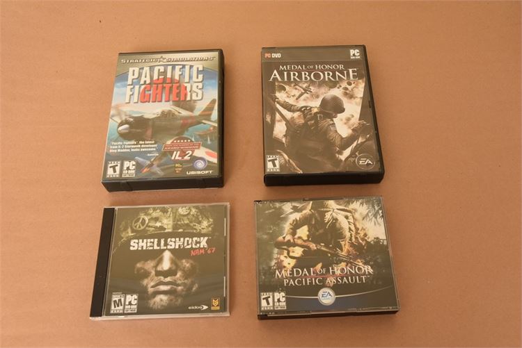 4, PC-CD games: Shellshock, Metal of Honor Pacific Assult, Metal of Honor...