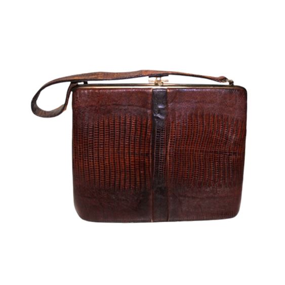 Escort Alligator Leather Purse Handbag, c. 1960s