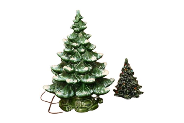 Two (2) Christmas Tree Figurines