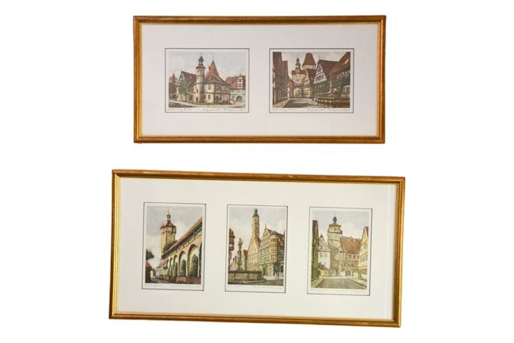 Two (2) Framed And Signed German Prints