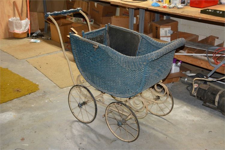 Vintage Wicker Stroller