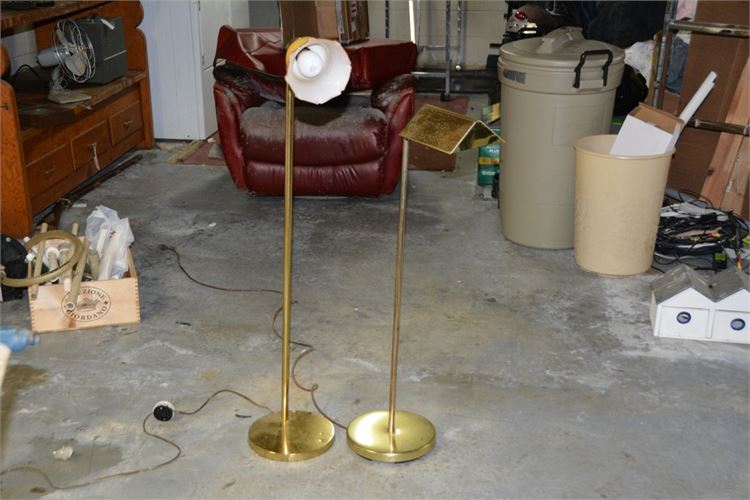 Two (2) Brass Floor Lamps