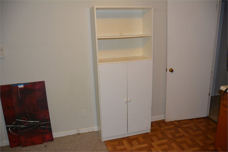 White Bookshelf Cabinet