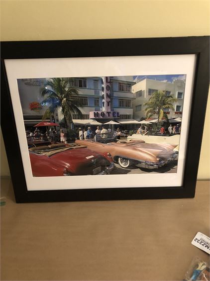 Fabulous photo of classic convertibles parked in front of iconic Colony Hotel