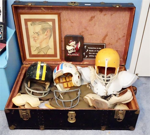 Trunk & Vintage Football Equipment