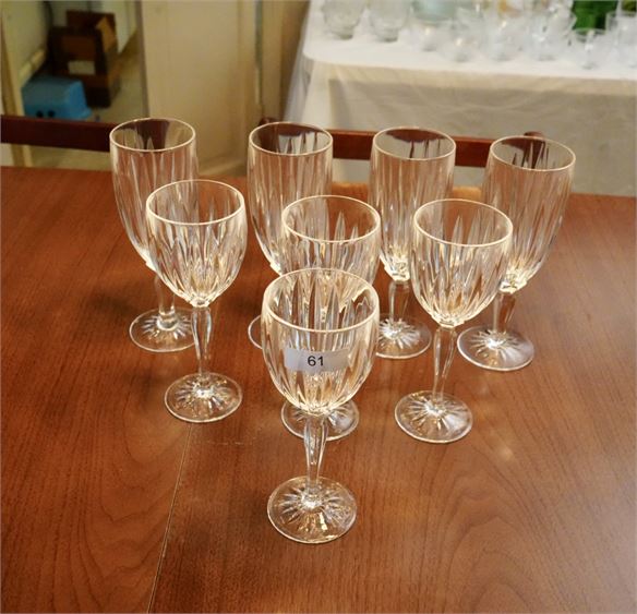 Set of 8 Crystal Glasses