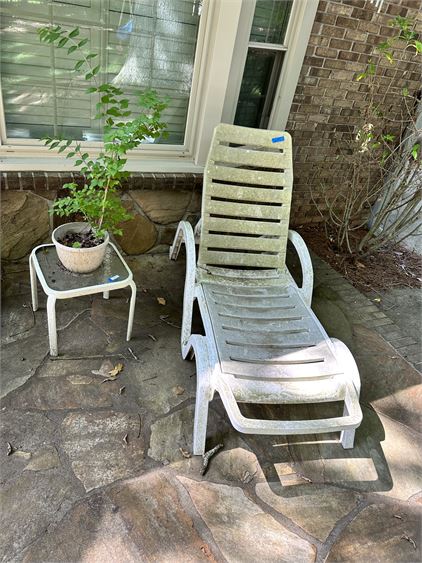 Lounge Chair and Table Lot