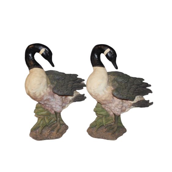 Vintage Large Pair Boehm Porcelain Style Canadian Geese, 19" Tall