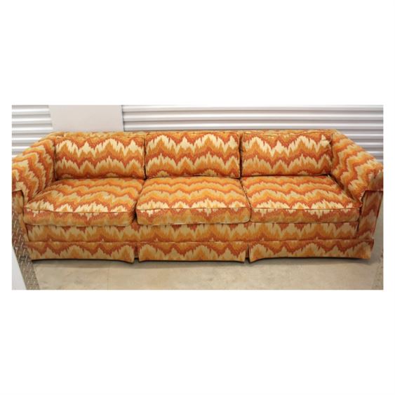 Vintage Mid Century Modern Geometric Simmons Sofa
