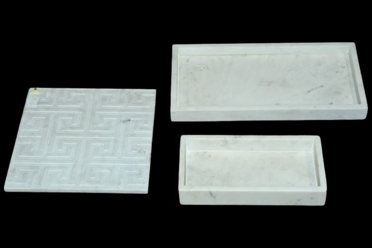 Three (3) Decorative Stone Trays