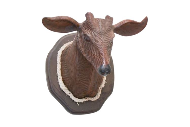 Carved Wood Animal Mount