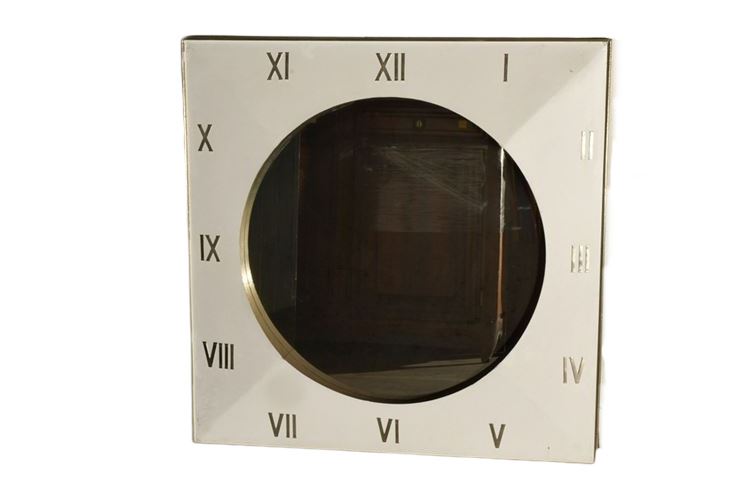 Deco Style Wall Mirror With Roman Numeral Details