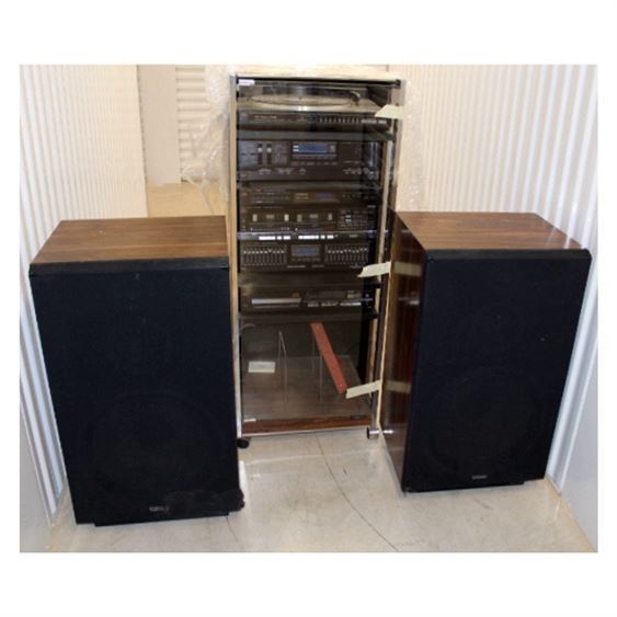 FISHER Stereo System Equipment, Speakers & Component Tower - 9 Pc