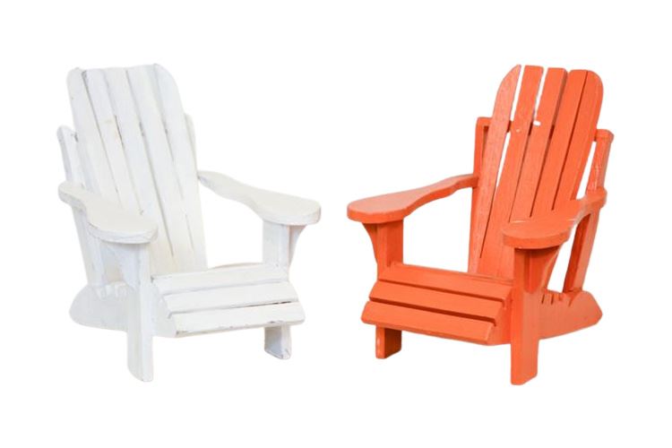 Two (2) Miniature Adirondack Chairs