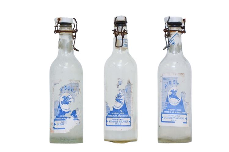 Three (3) Indonesian Glass Bottles