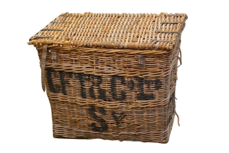 Large Vintage Wicker Basket