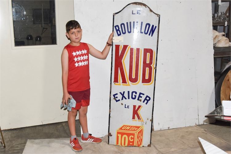 Enamelled Advertising Sign Kub Bouillon