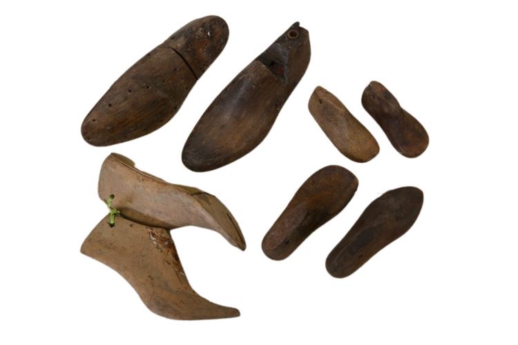 Group Vintage Wooden Shoe Forms