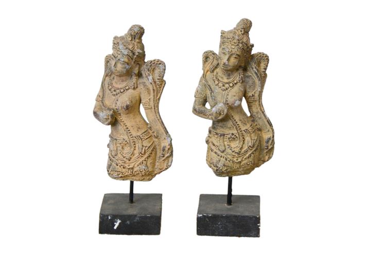 Pair Table Ornament. Statue of an Apsara (Dancing Celestial)